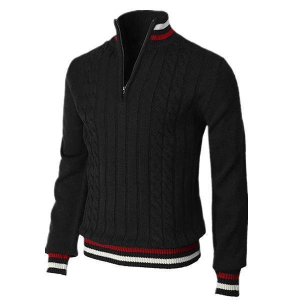 Martin - Elegant Men's Collared Sweater - Classic Fit
