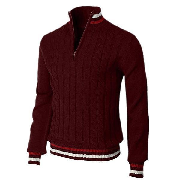 Martin - Elegant Men's Collared Sweater - Classic Fit