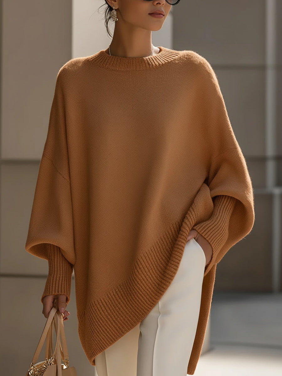 Anneta - Oversized Poncho Knit Sweater for Women