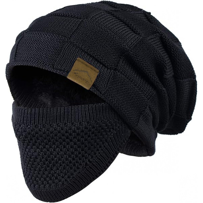 Unisex Winter Knit Balaclava Beanie and Face Cover Set