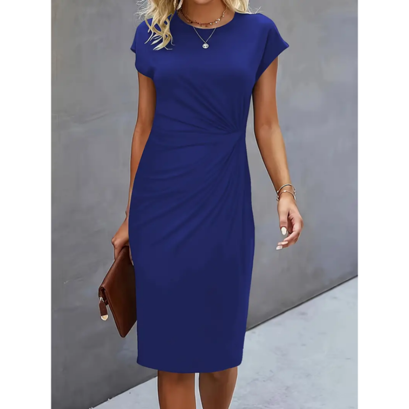 Short Elegant Women's Midi Cocktail Dress - Evening - Chic