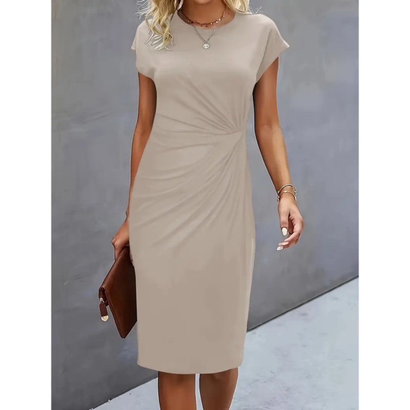 Short Elegant Women's Midi Cocktail Dress - Evening - Chic