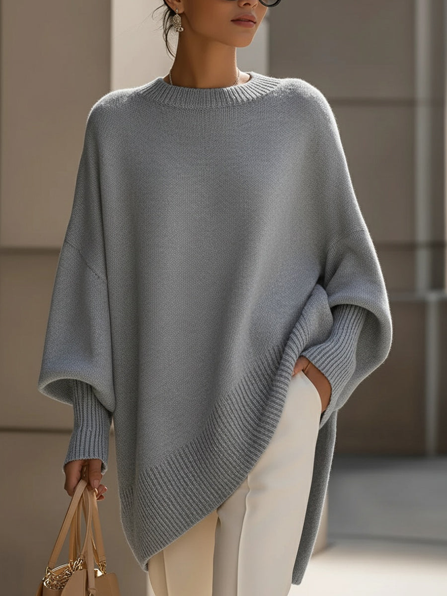 Anneta - Oversized Poncho Knit Sweater for Women