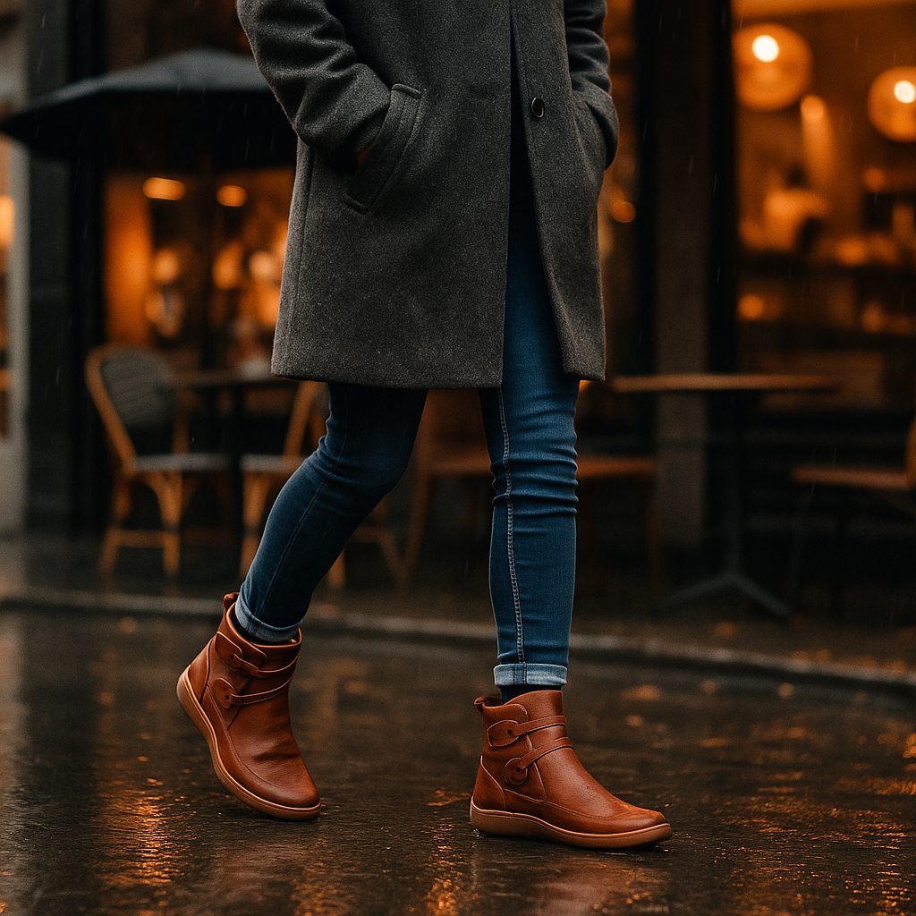 Vivano - Orthopedic Leather Ankle Boots - Women's Support