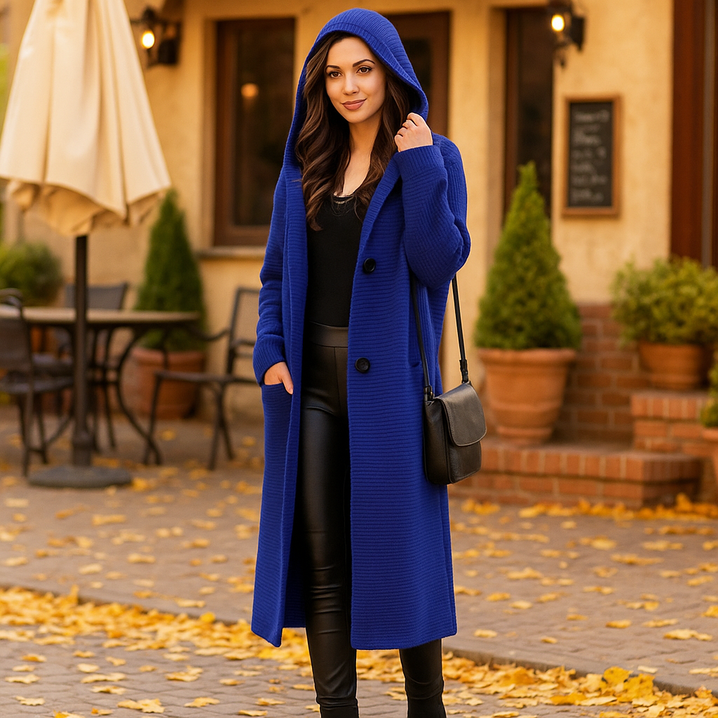 Vivano Selena Hooded Cardigan - Women's Longline Knit