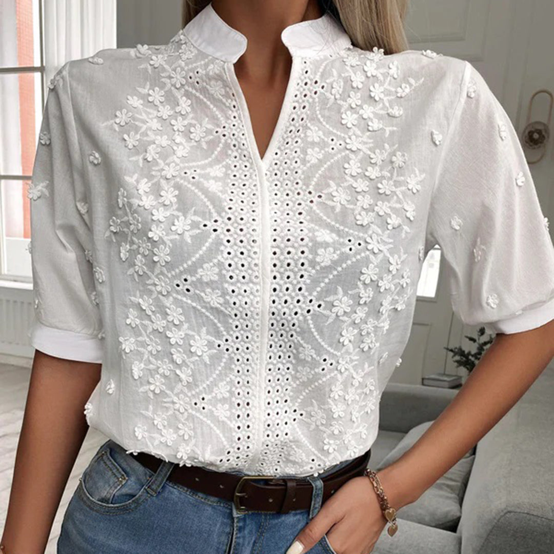 Charlotte - Lace Blouse Elegant Long Sleeve Women’s Top