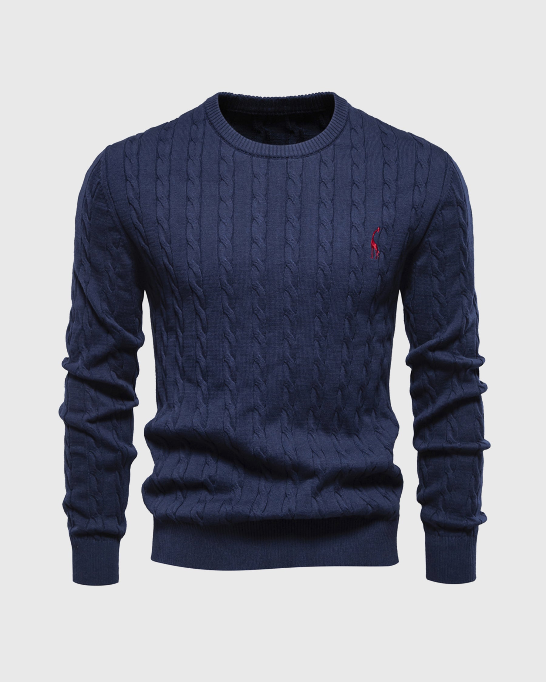 Men's Cable-Knit Sweater - Cotton - Classic Fit