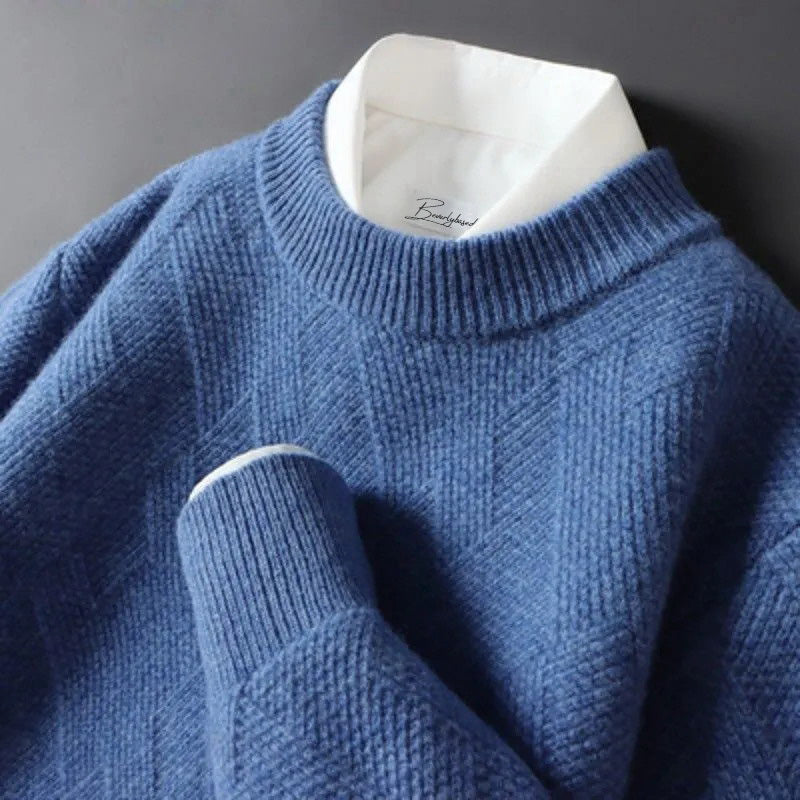 Elegant Men's Cashmere Sweater - Various Colours