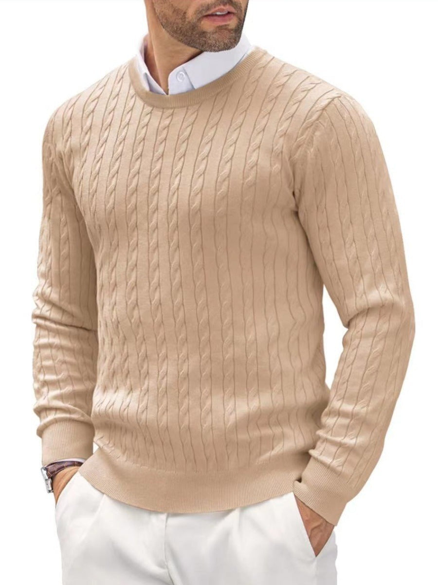 Men's Slim Fit Sweater - Round Neck - Lightweight Knit