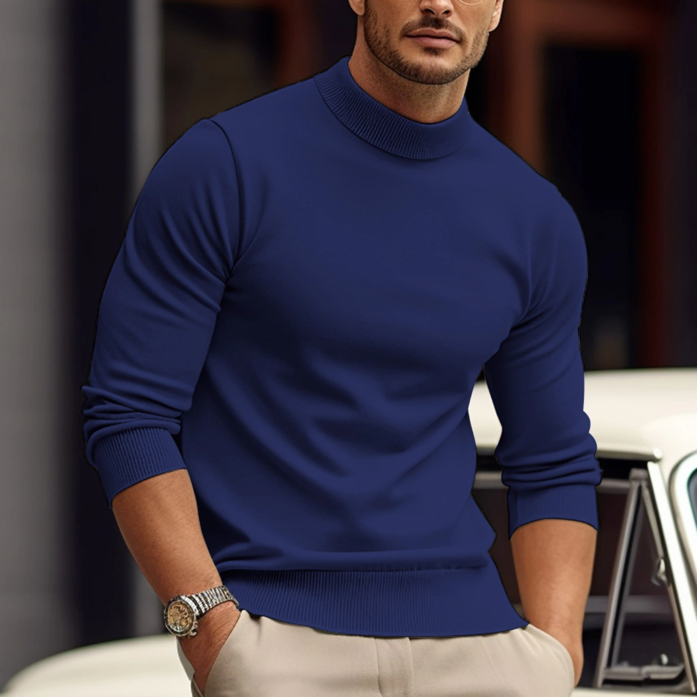 Stylish Men's Soft Cotton Sweater - Classic Fit