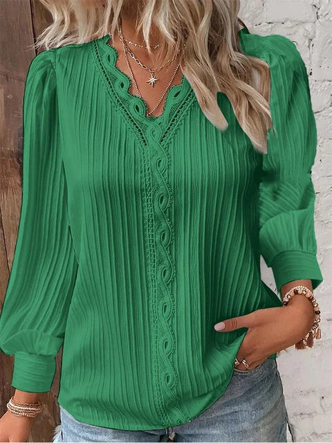 Elegant Lace Sleeveless V-Neck Women’s Summer Blouse