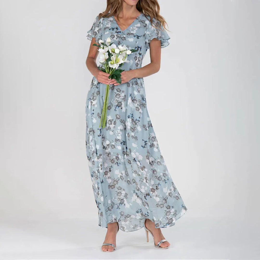 Gabrielle - Floral Evening Dress - Stylish
