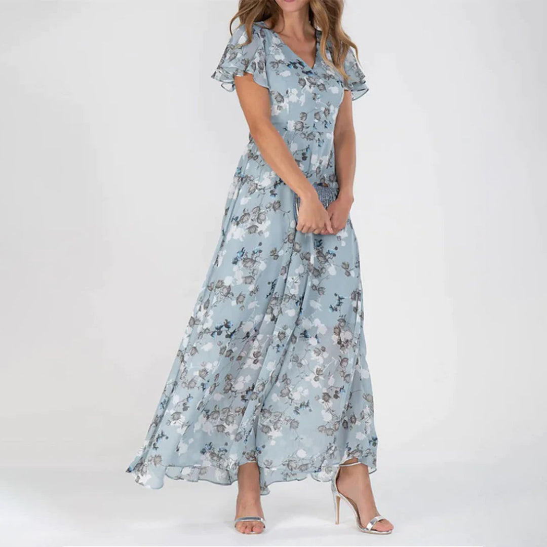 Gabrielle - Floral Evening Dress - Stylish