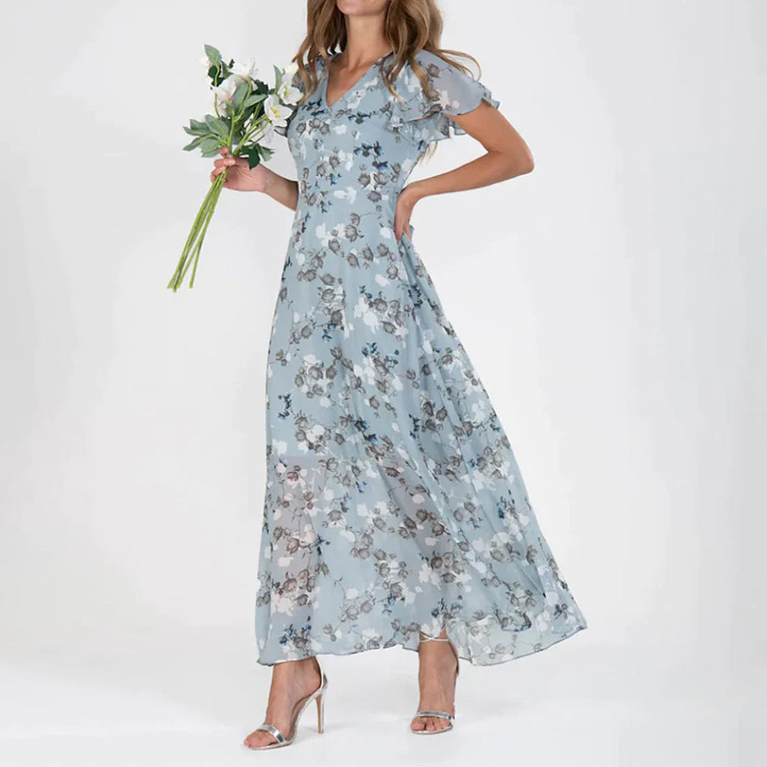 Gabrielle - Floral Evening Dress - Stylish