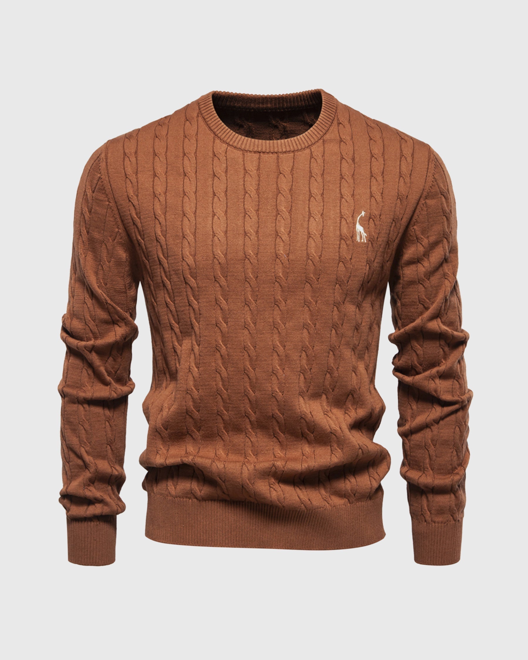 Men's Cable-Knit Sweater - Cotton - Classic Fit