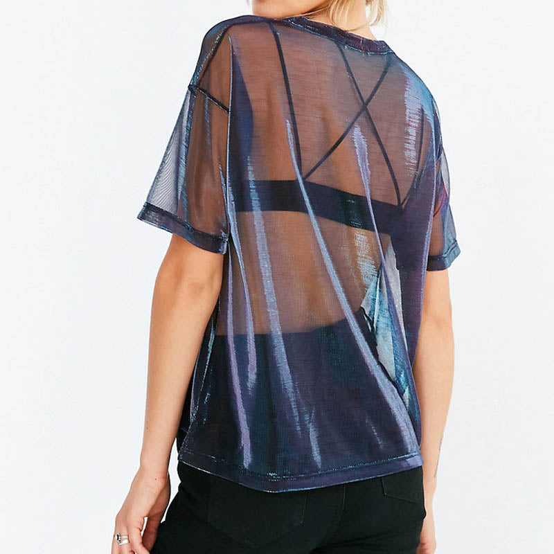 Calvin - Sheer Transparent Women’s Summer Blouse