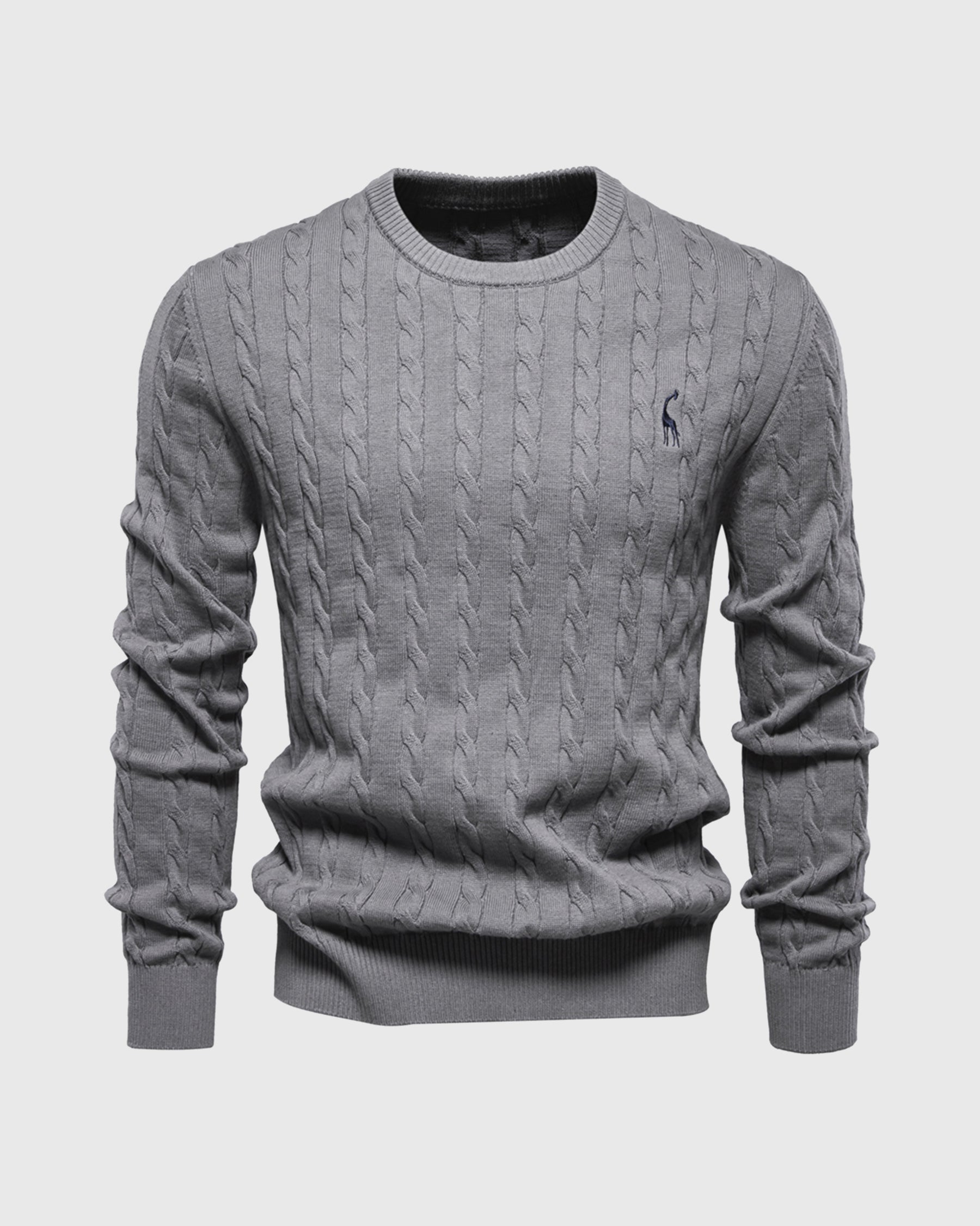 Men's Cable-Knit Sweater - Cotton - Classic Fit