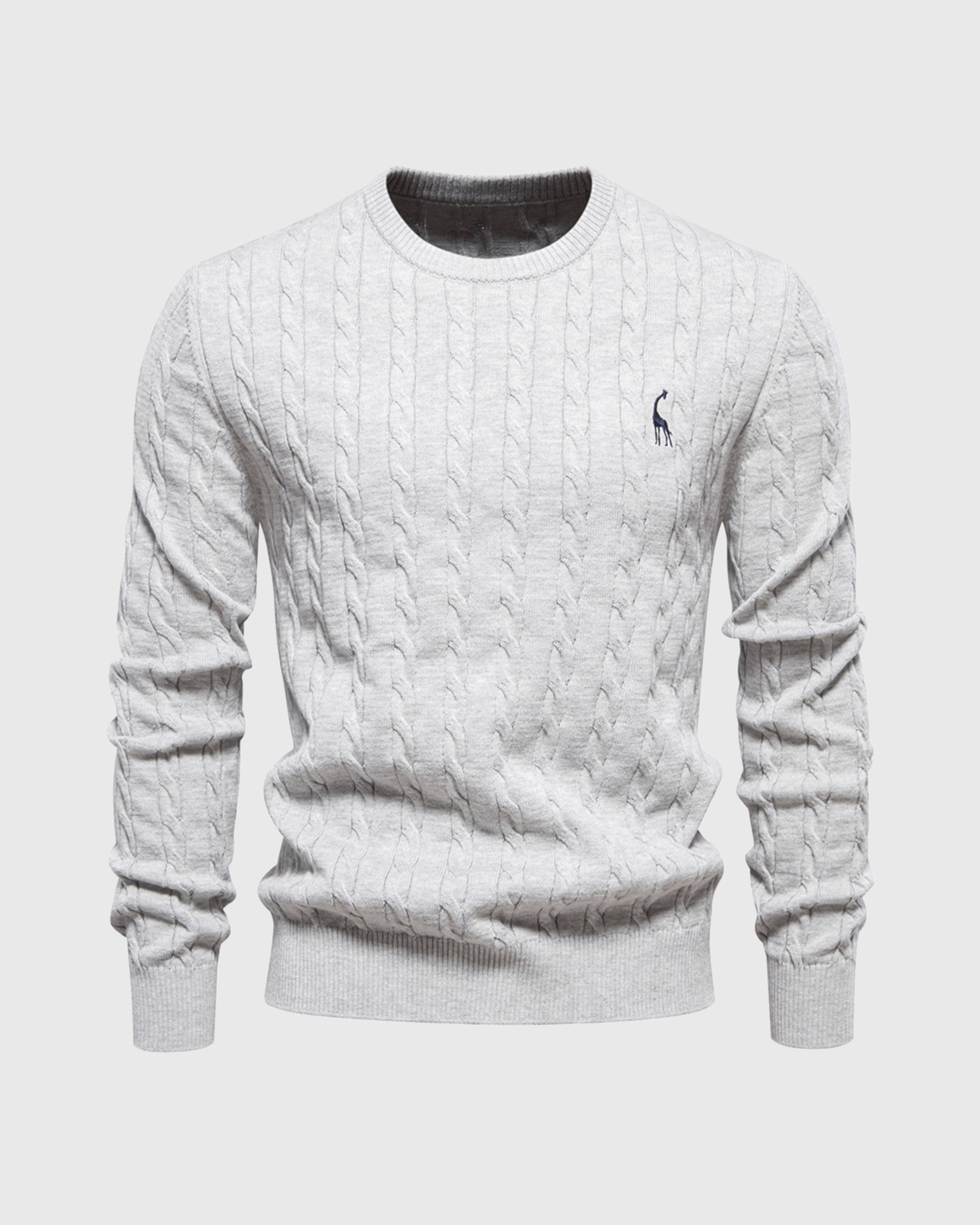 Men's Cable-Knit Sweater - Cotton - Classic Fit
