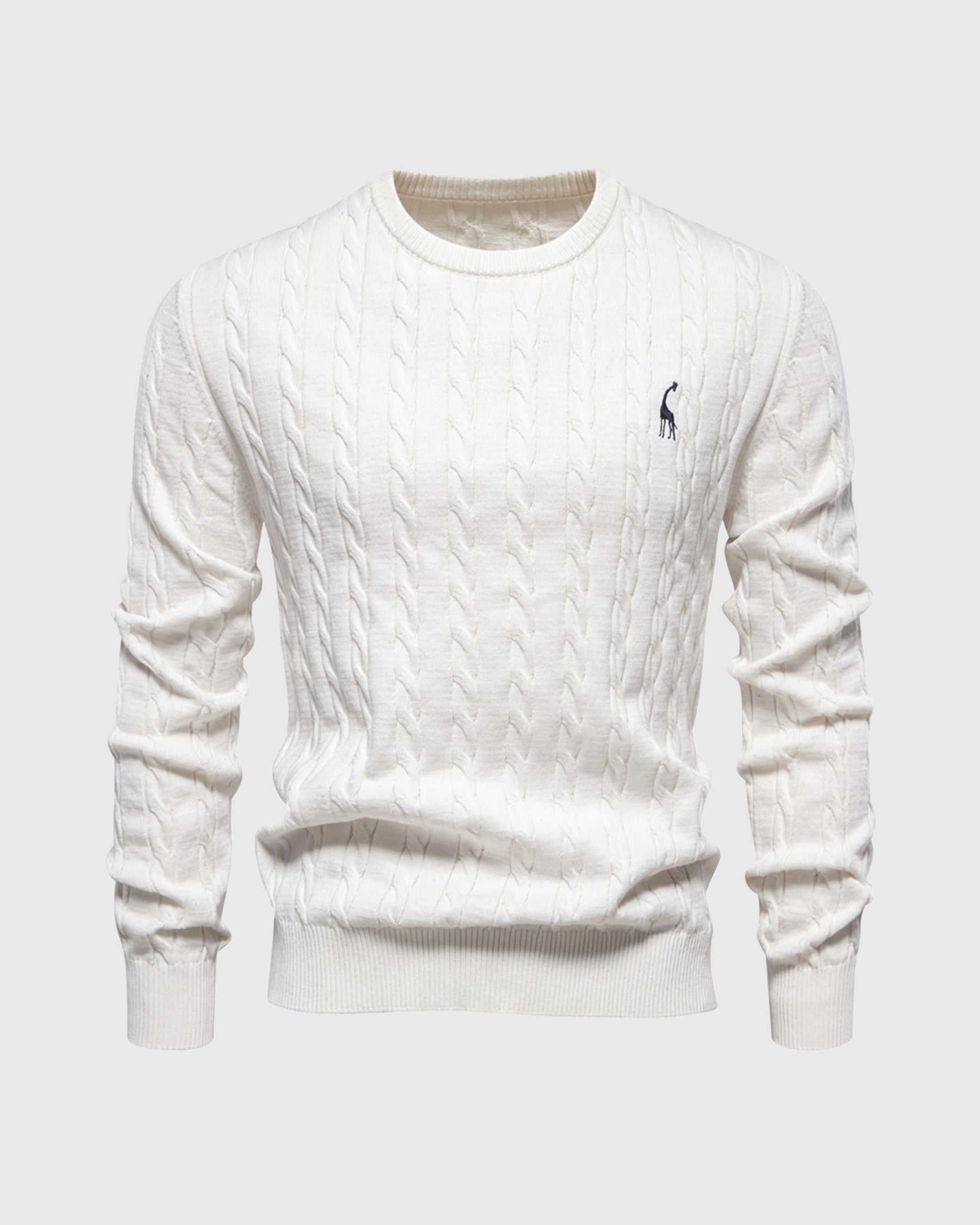 Men's Cable-Knit Sweater - Cotton - Classic Fit
