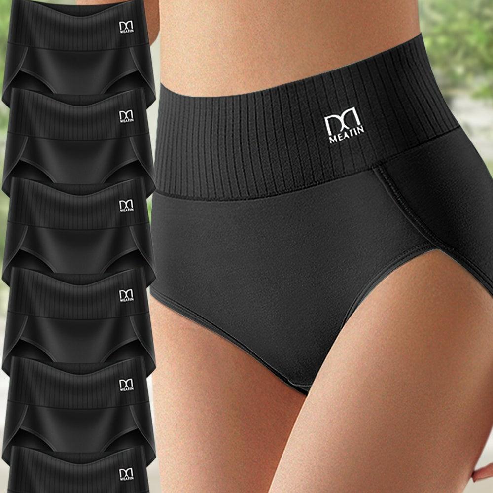 Lia - Women's High-Waisted Cotton Briefs 6-Pack