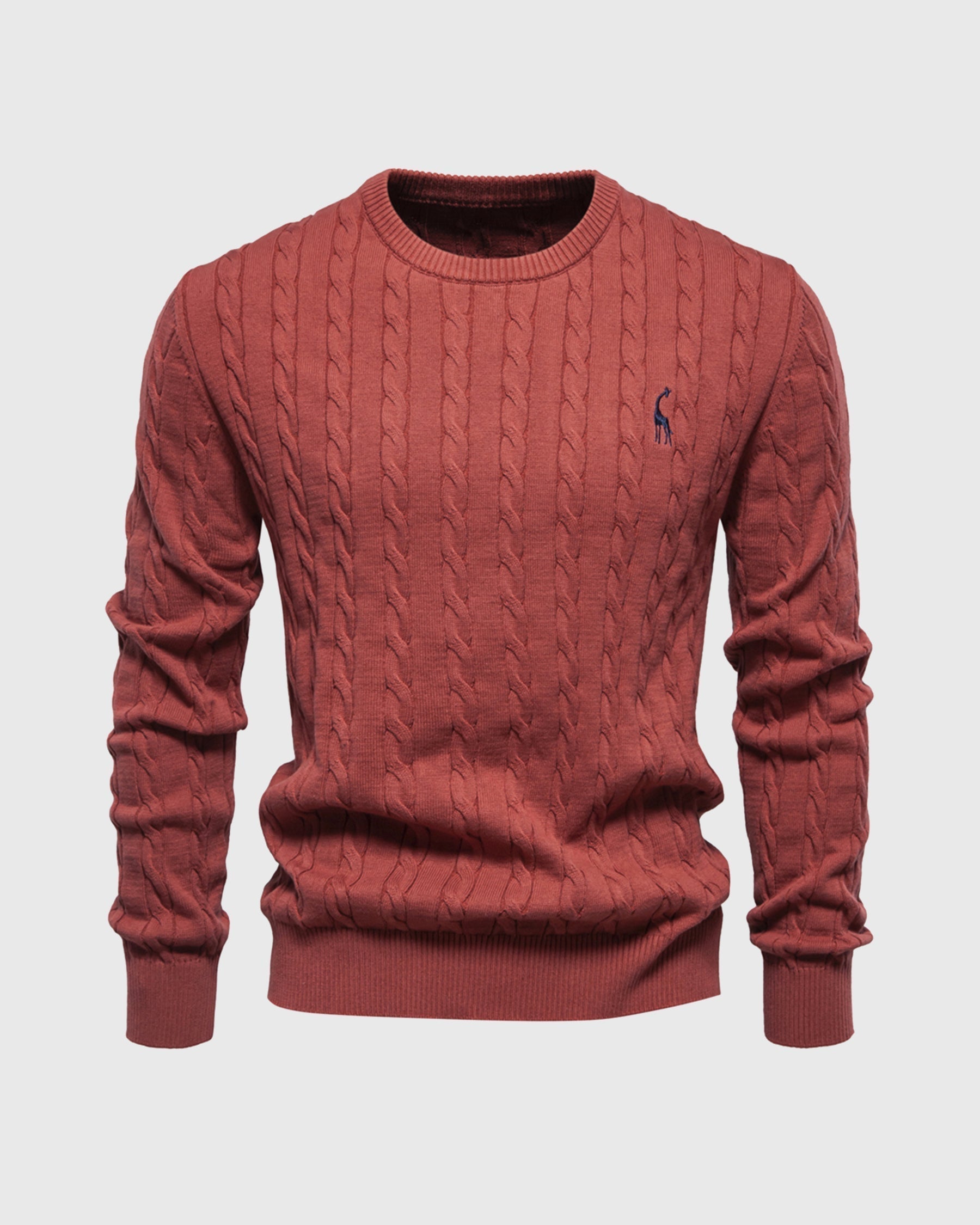 Men's Cable-Knit Sweater - Cotton - Classic Fit
