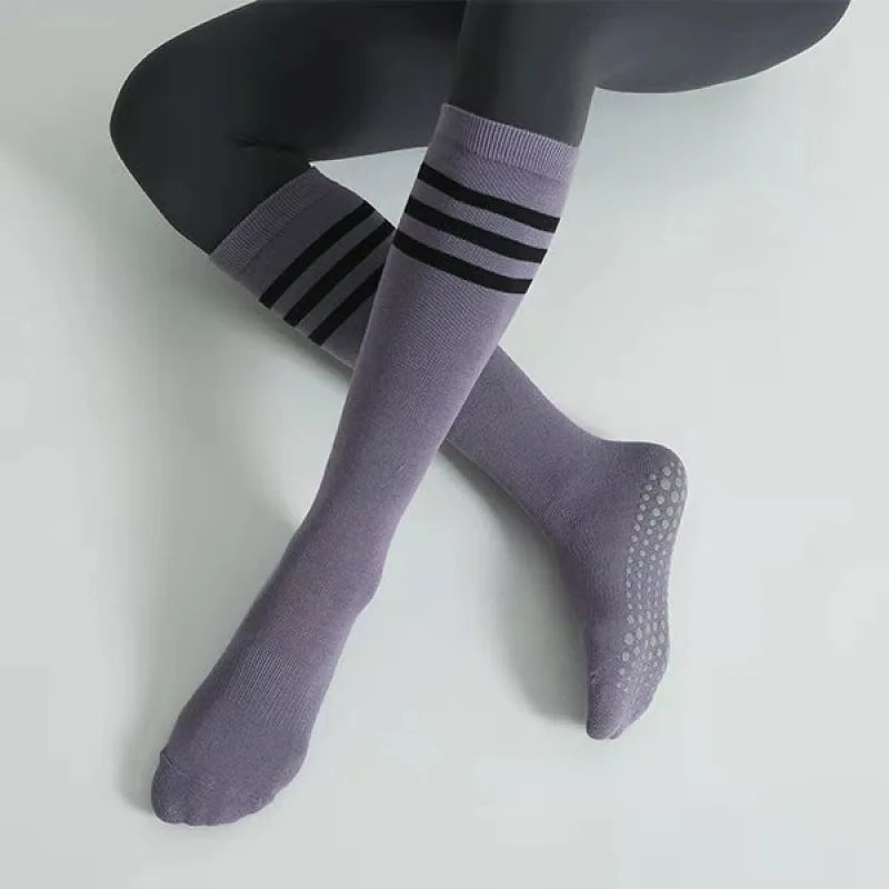 Mid-Tube Women’s Pilates & Yoga Socks Non-Slip Cotton