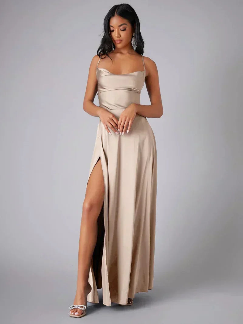 Maxi Evening Dress - High Split - Elegant Formal Gown