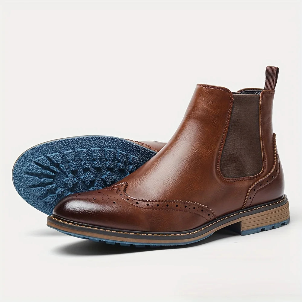 Men's Chelsea Brogue Boots - Classic - Timeless Design