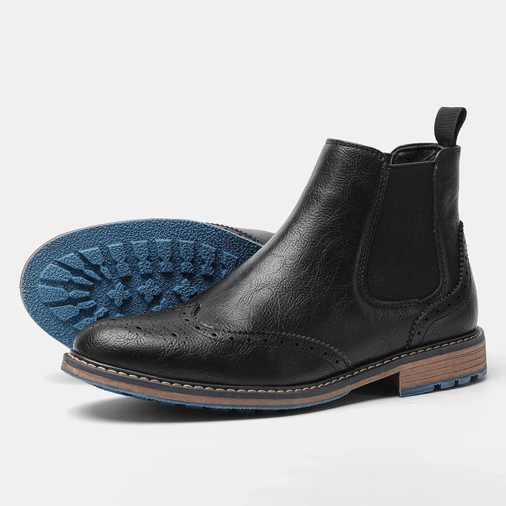 Men's Chelsea Brogue Boots - Classic - Timeless Design