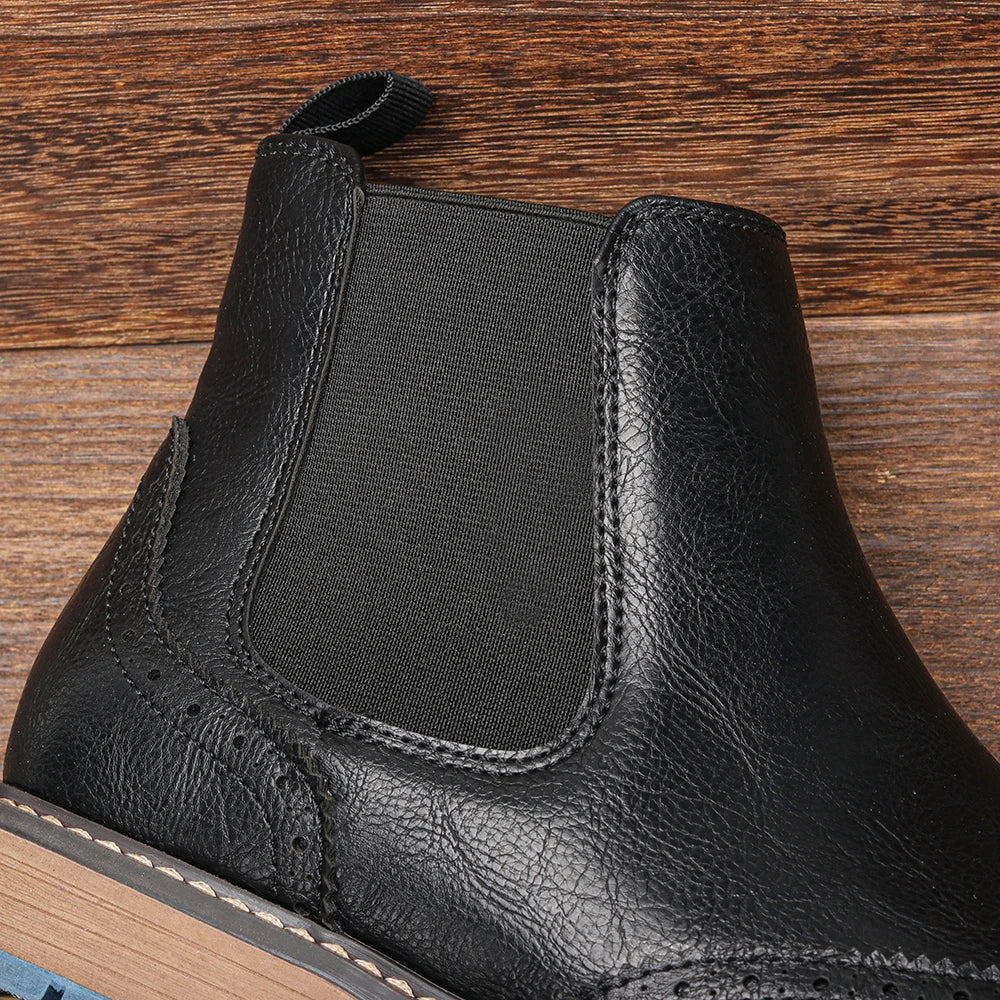Men's Chelsea Brogue Boots - Classic - Timeless Design