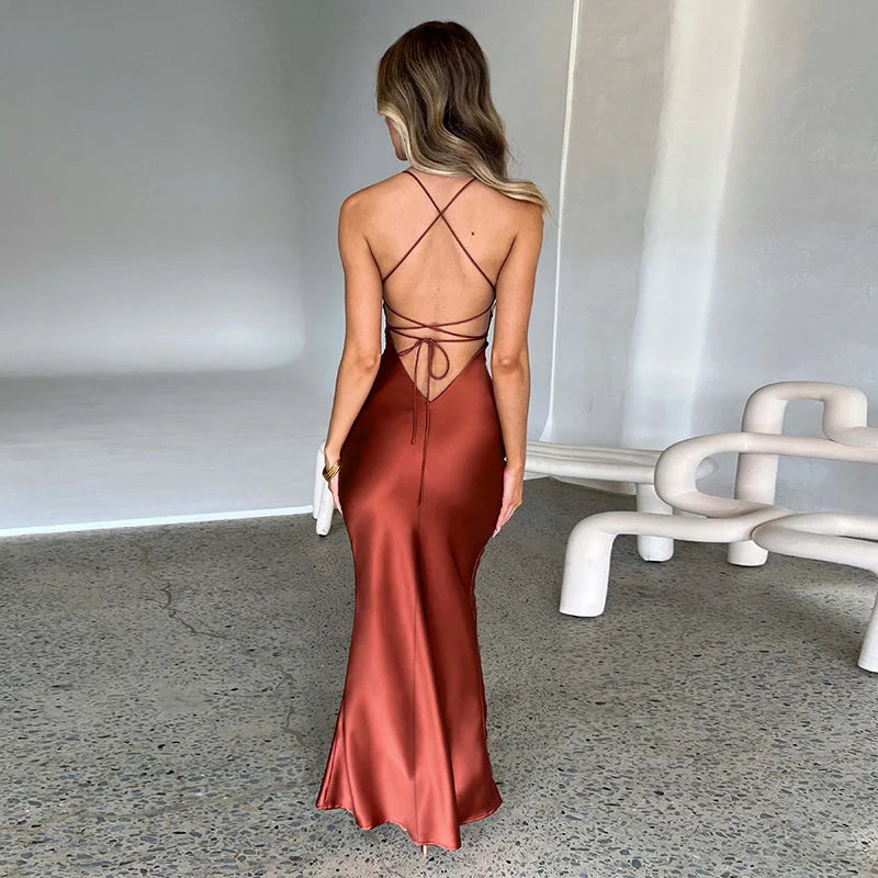 Side-Slit Maxi Dress - Prom Gown - Elegant Evening Wear