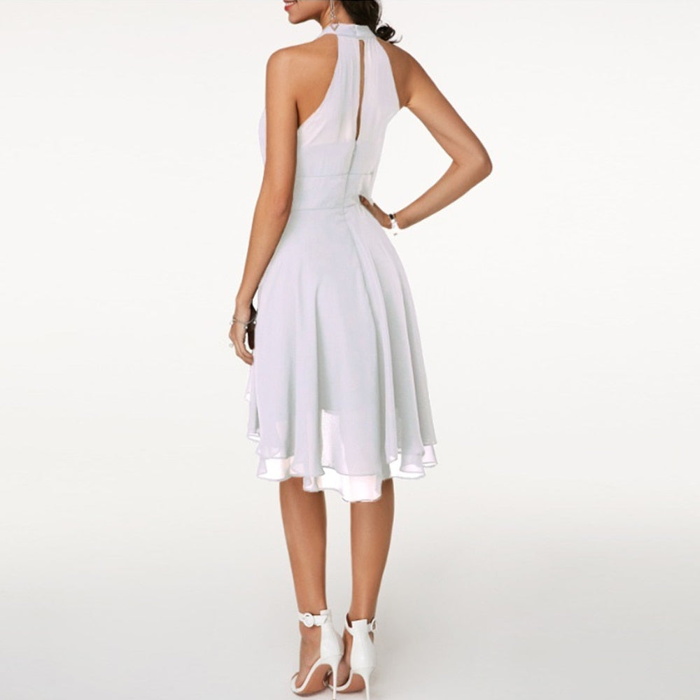 Ruffled Mini Dress - Summer Casual Style - Evening Party