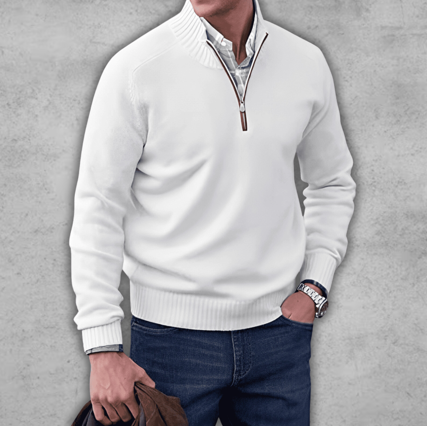 Elegant Men's Sweater - Made of Cotton