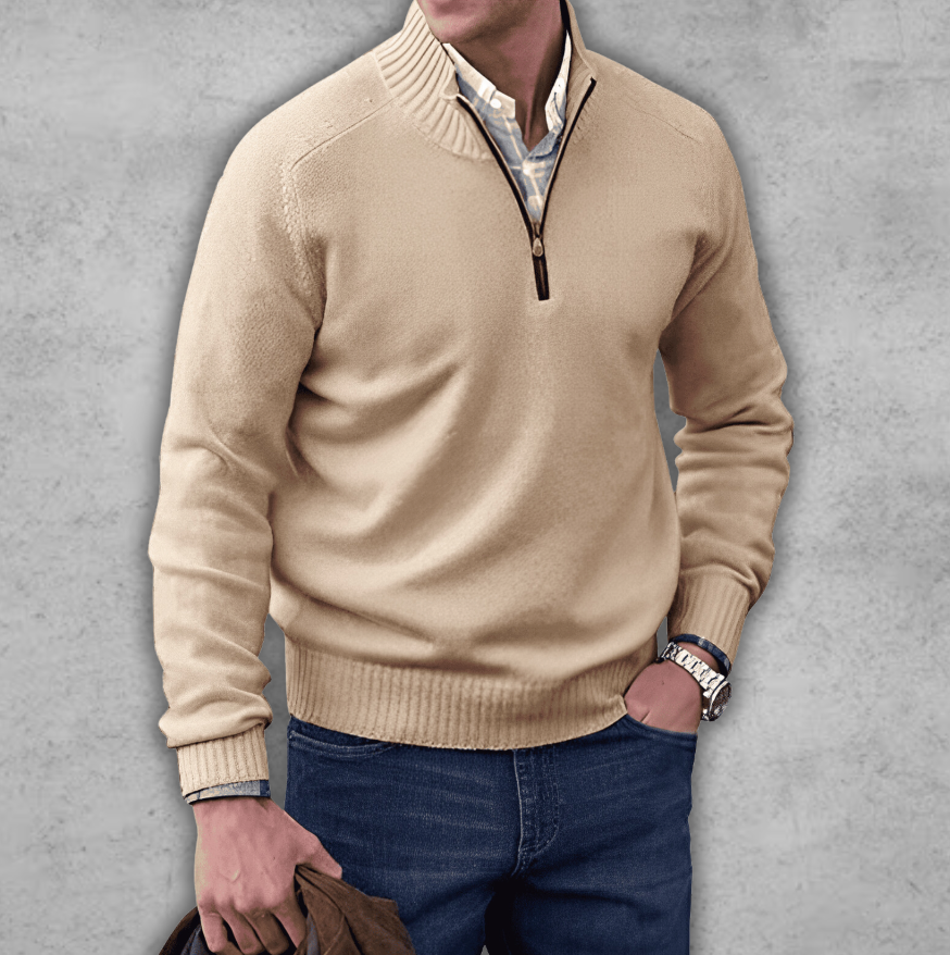 Elegant Men's Sweater - Made of Cotton