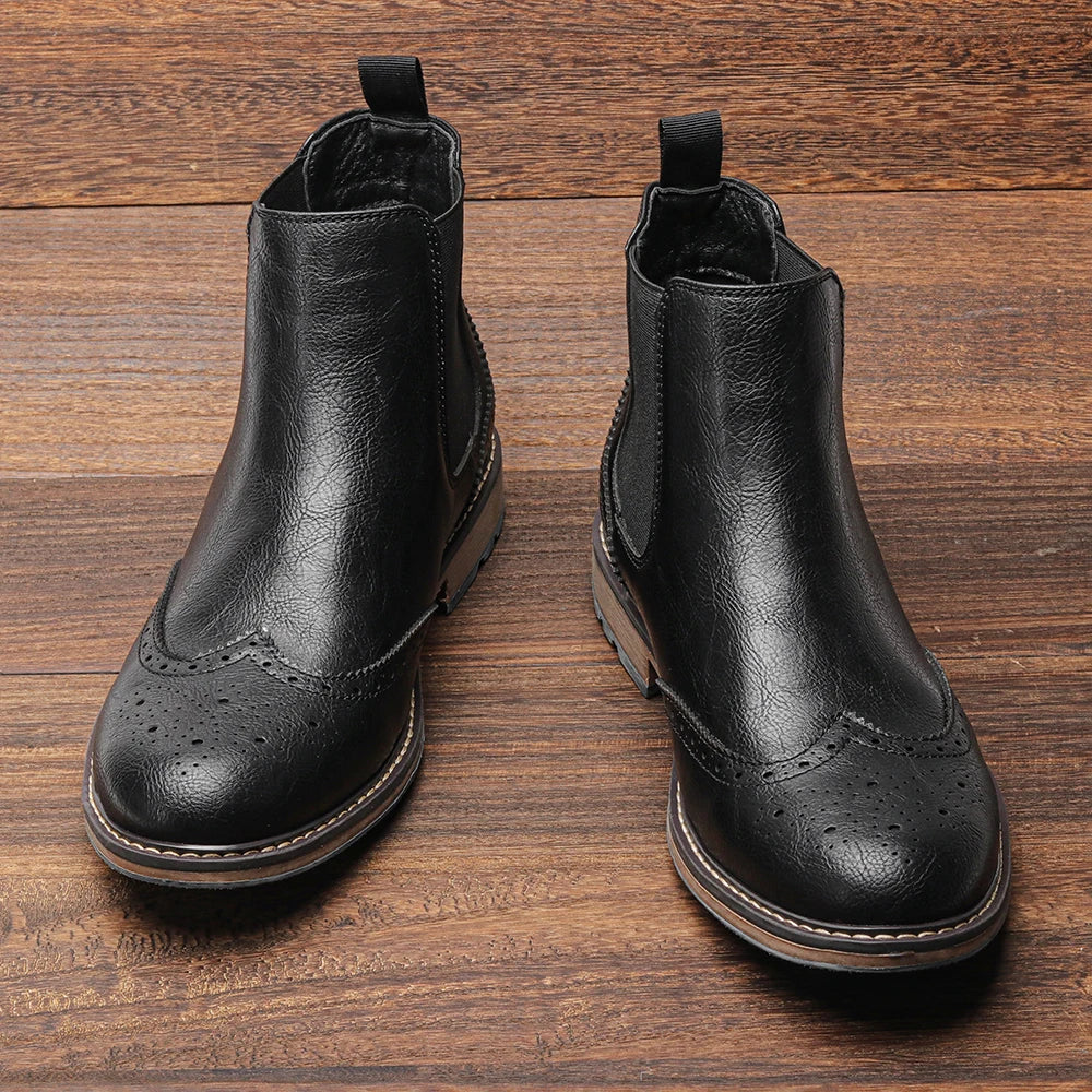 Men's Chelsea Brogue Boots - Classic - Timeless Design