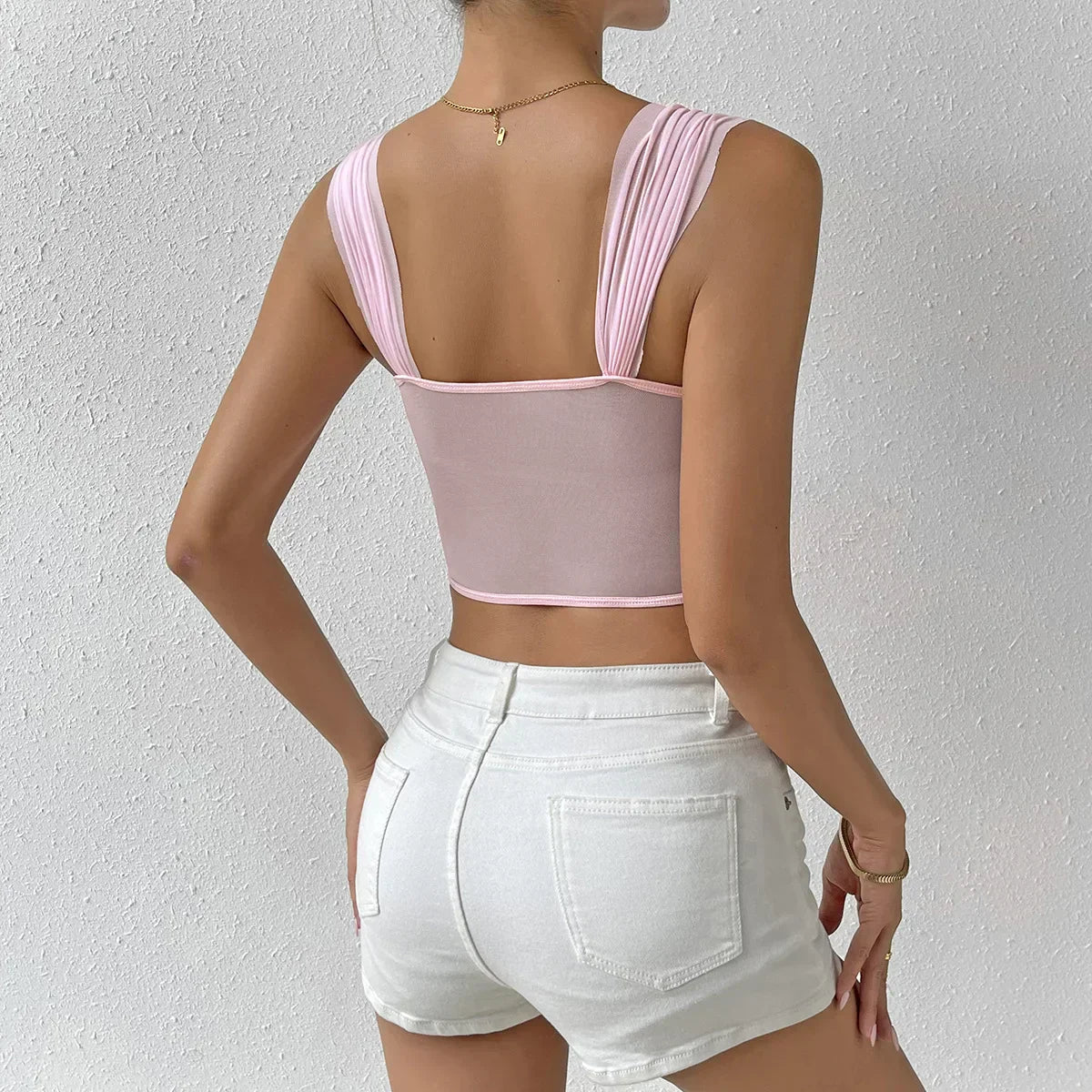Lily - Pink Corset Top for Women Elegant Chic