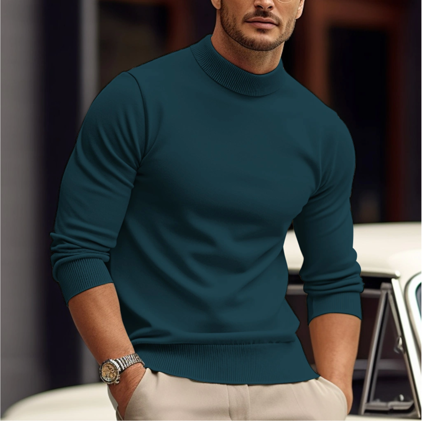 Stylish Men's Soft Cotton Sweater - Classic Fit