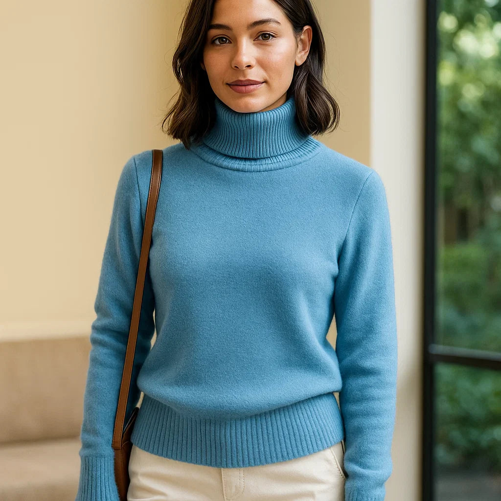 Vivano - Ivy Turtleneck Jumper Blue / S Sweater