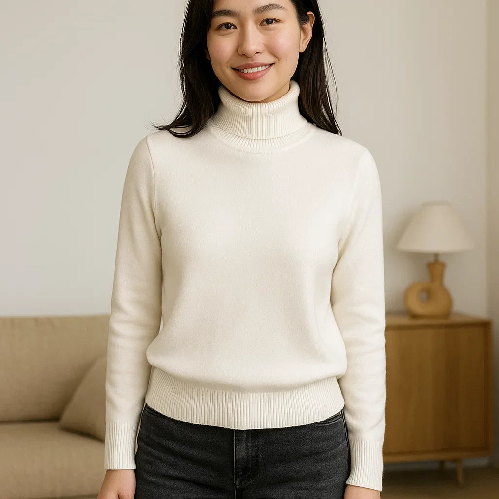 Vivano - Ivy Turtleneck Jumper White / S Sweater