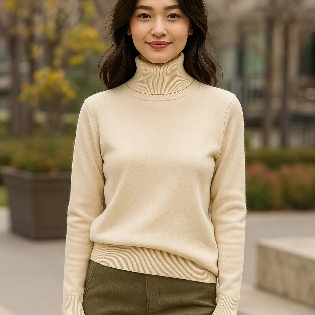 Vivano - Ivy Turtleneck Jumper Apricot / S Sweater