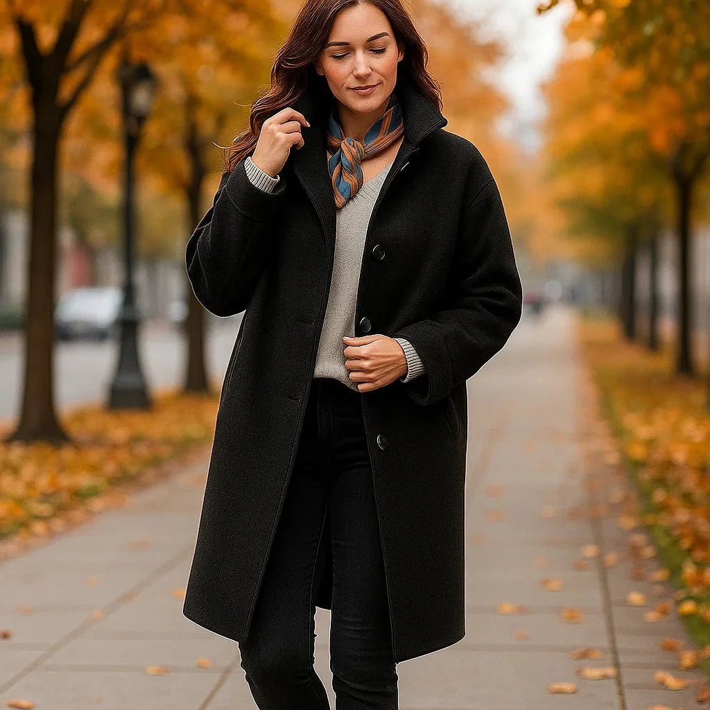 Averie Women's Wool Coat – Elegance and Style
