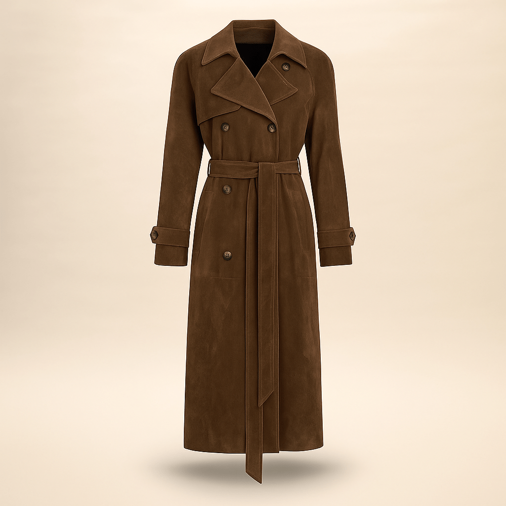 Bianca - Suede Trench Coat - Stylish and Durable