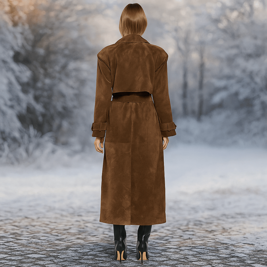 Bianca - Suede Trench Coat - Stylish and Durable