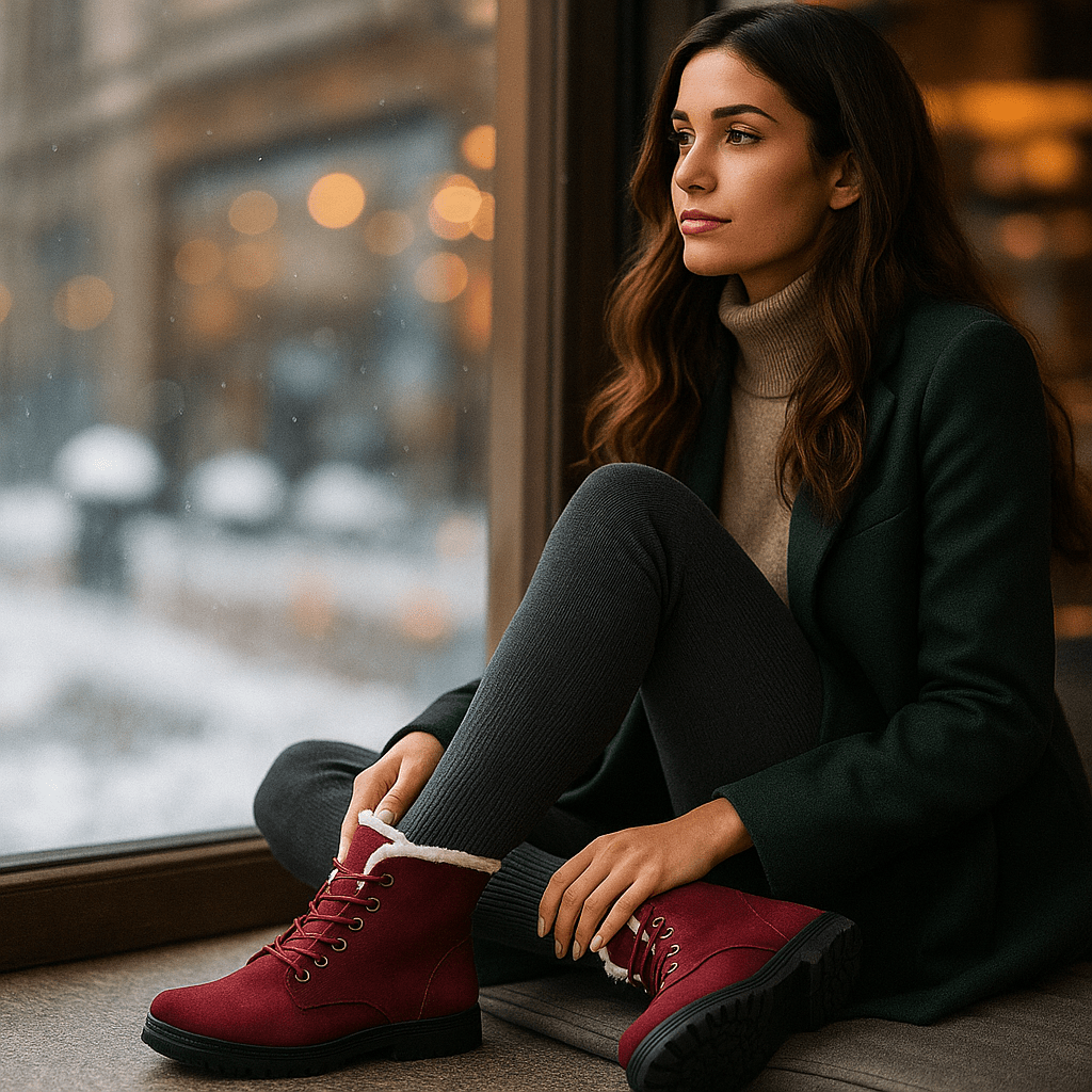 Ankle Boots - Warm Insulated Lining - Comfortable Fit - Non-Slip Sole