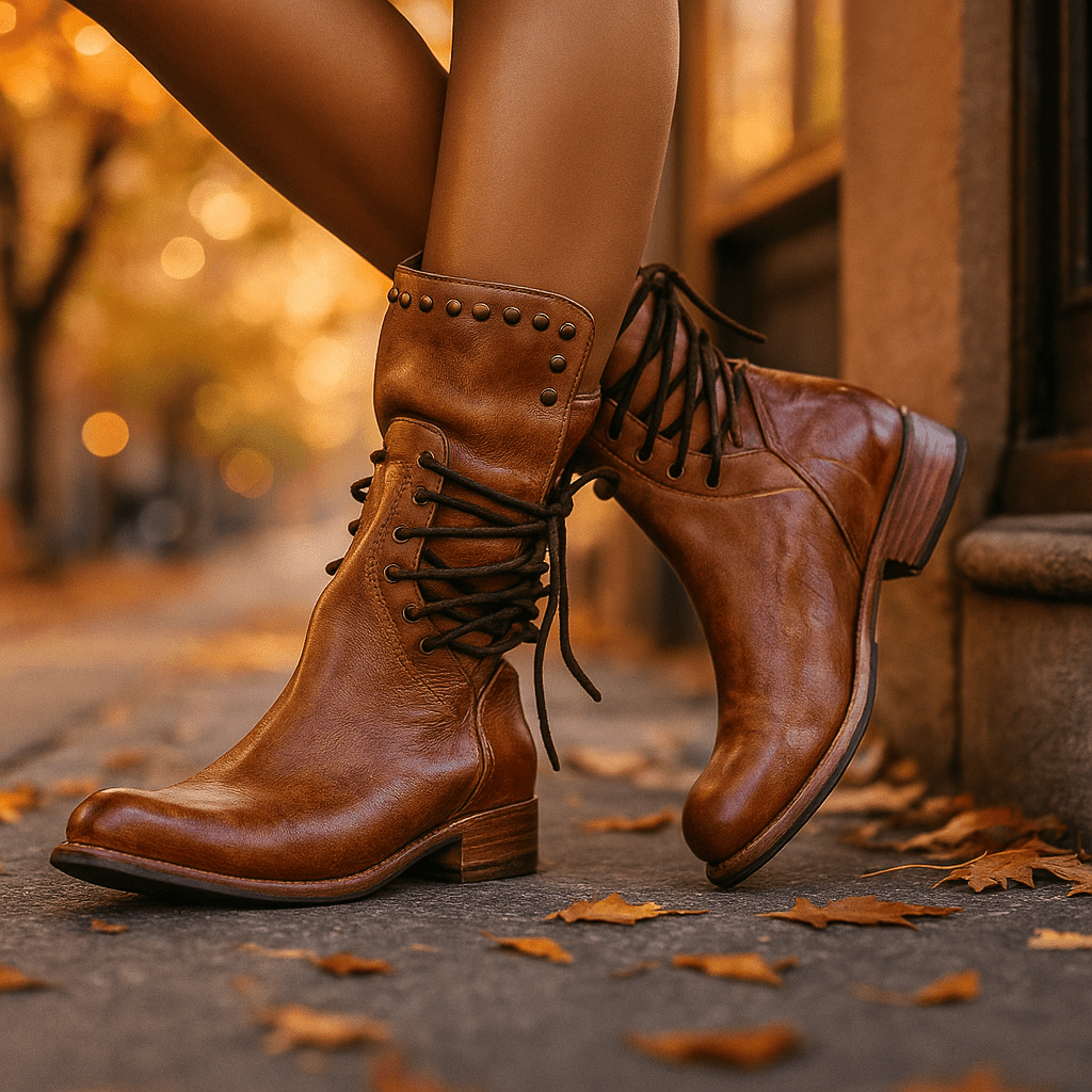 Block Heel Ankle Boots - Women's - Stylish - Comfortable - Elegant