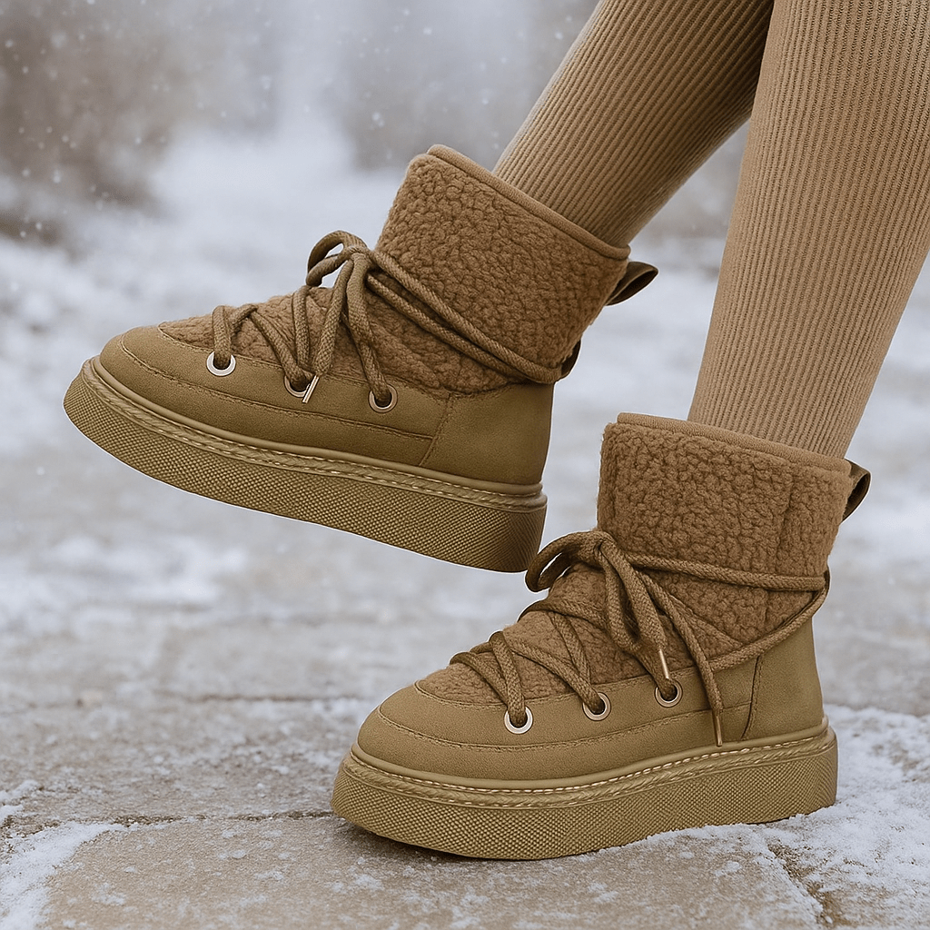 Winter Ankle Boots - Lace-Up - Comfort - Safety - Non-Slip