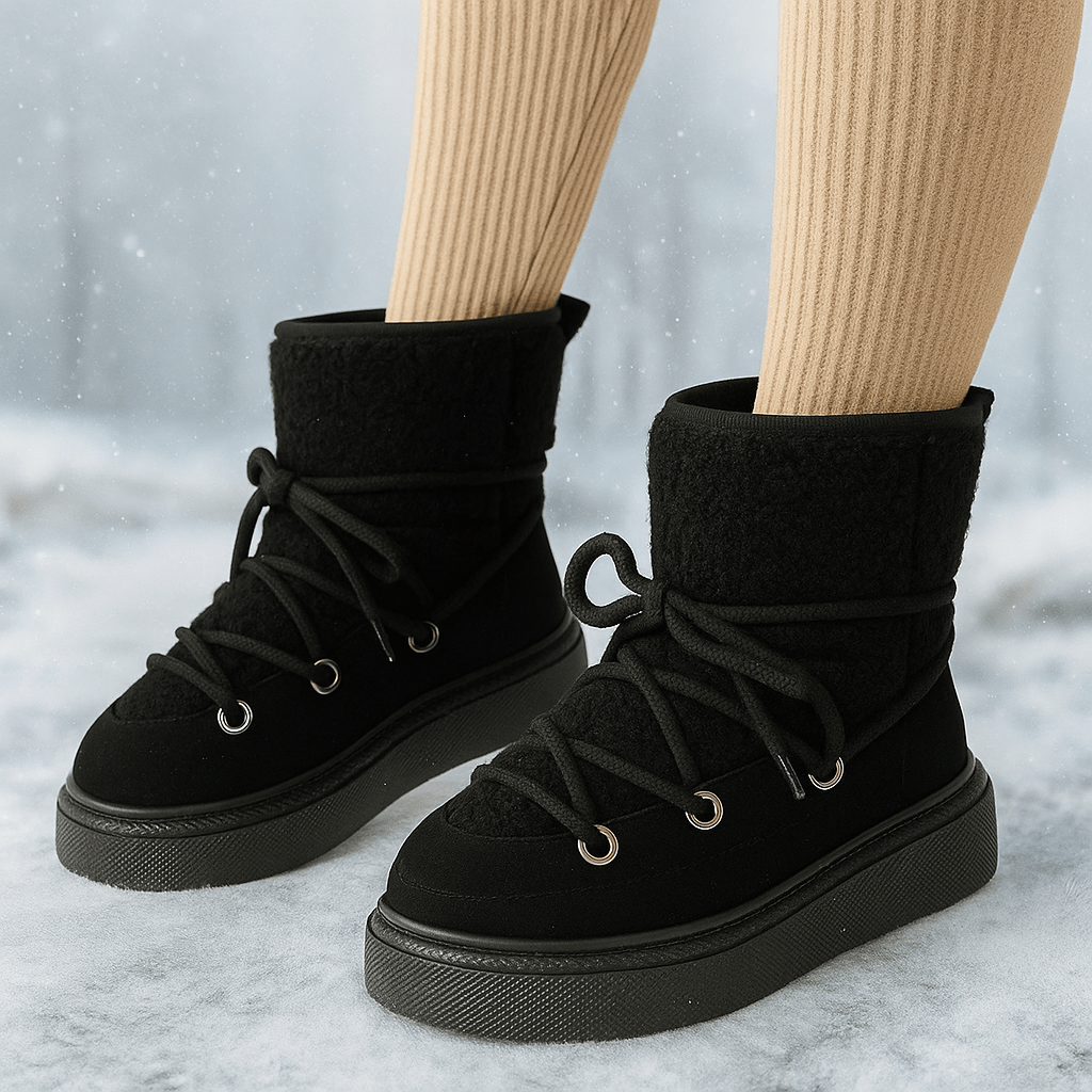 Winter Ankle Boots - Lace-Up - Comfort - Safety - Non-Slip