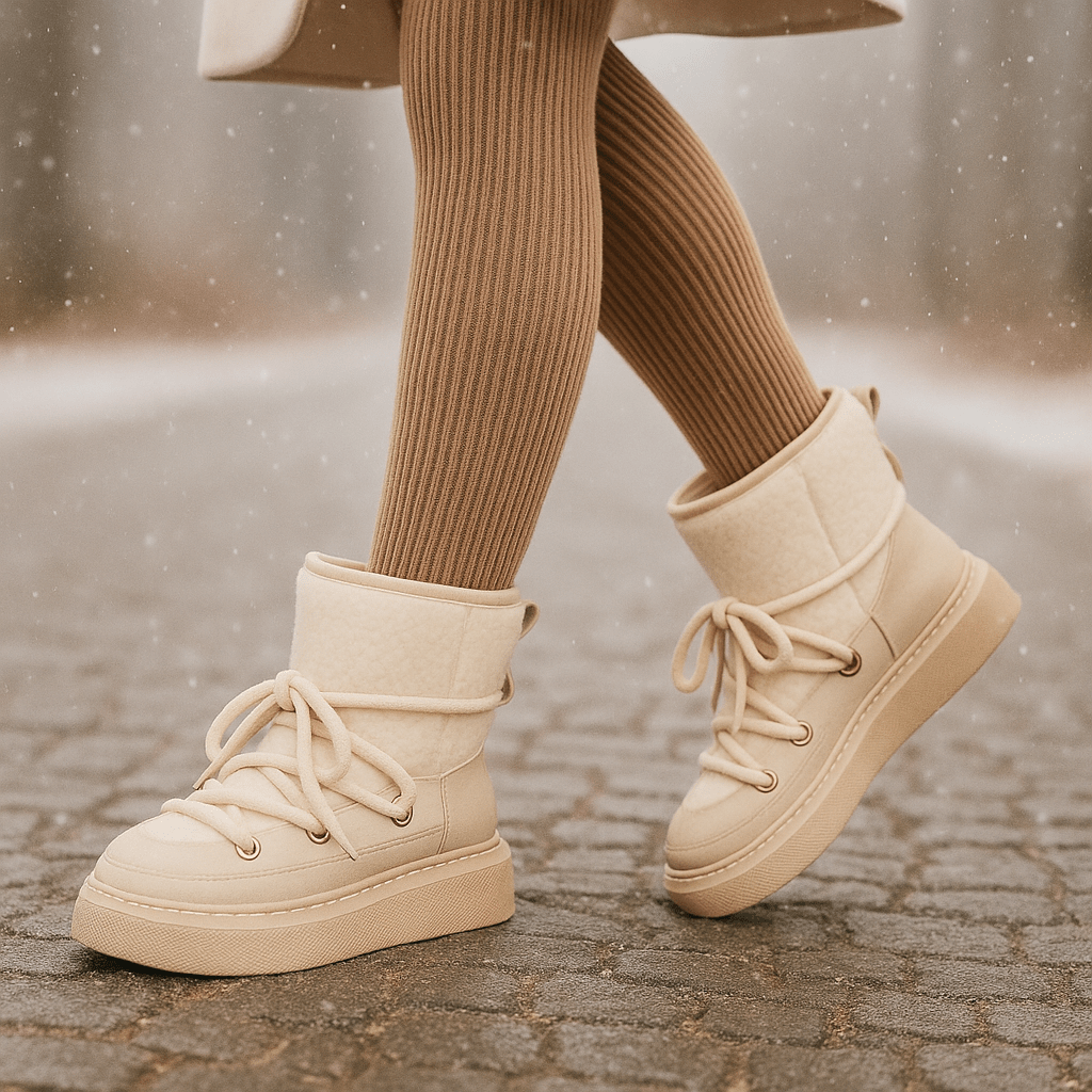 Winter Ankle Boots - Lace-Up - Comfort - Safety - Non-Slip