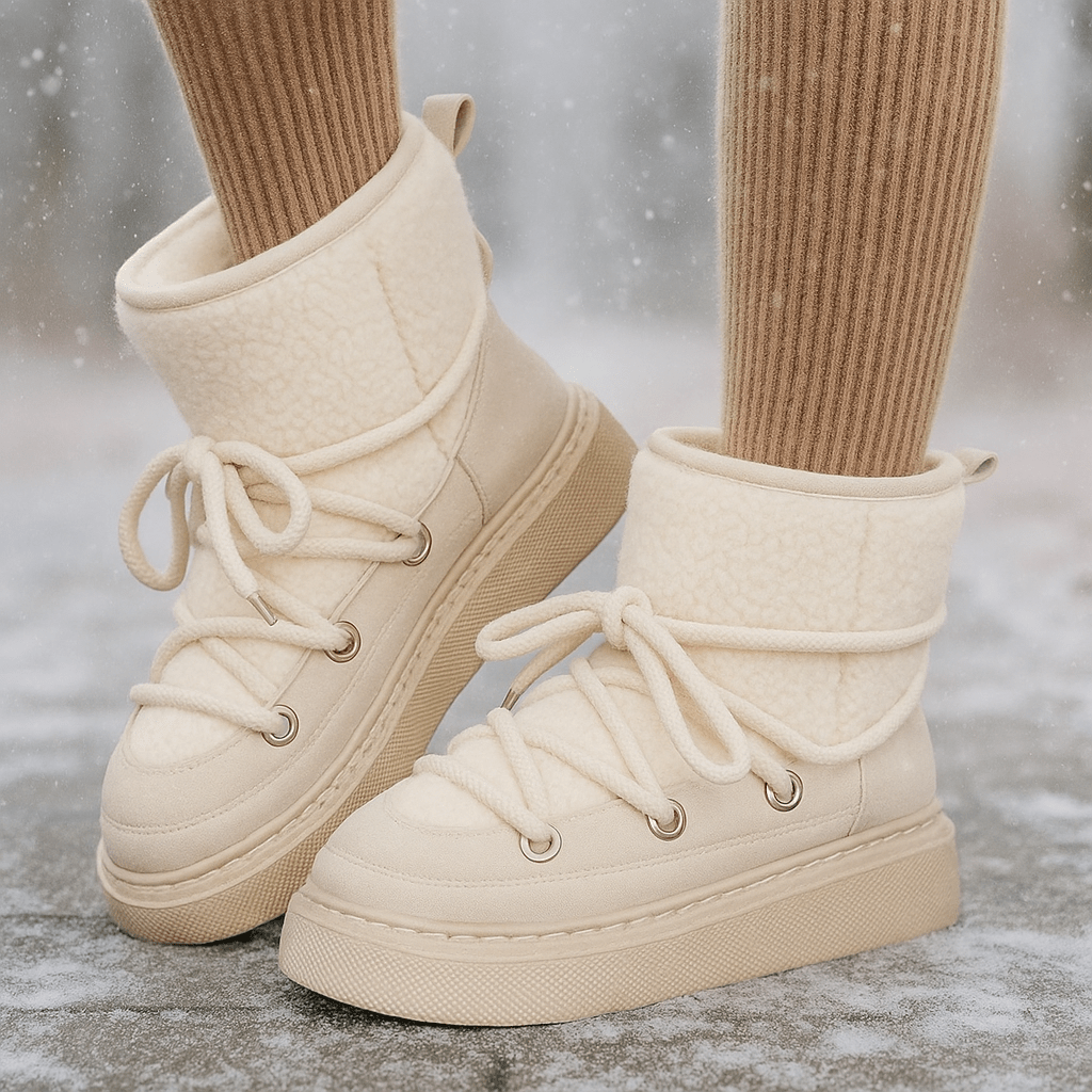 Winter Ankle Boots - Lace-Up - Comfort - Safety - Non-Slip