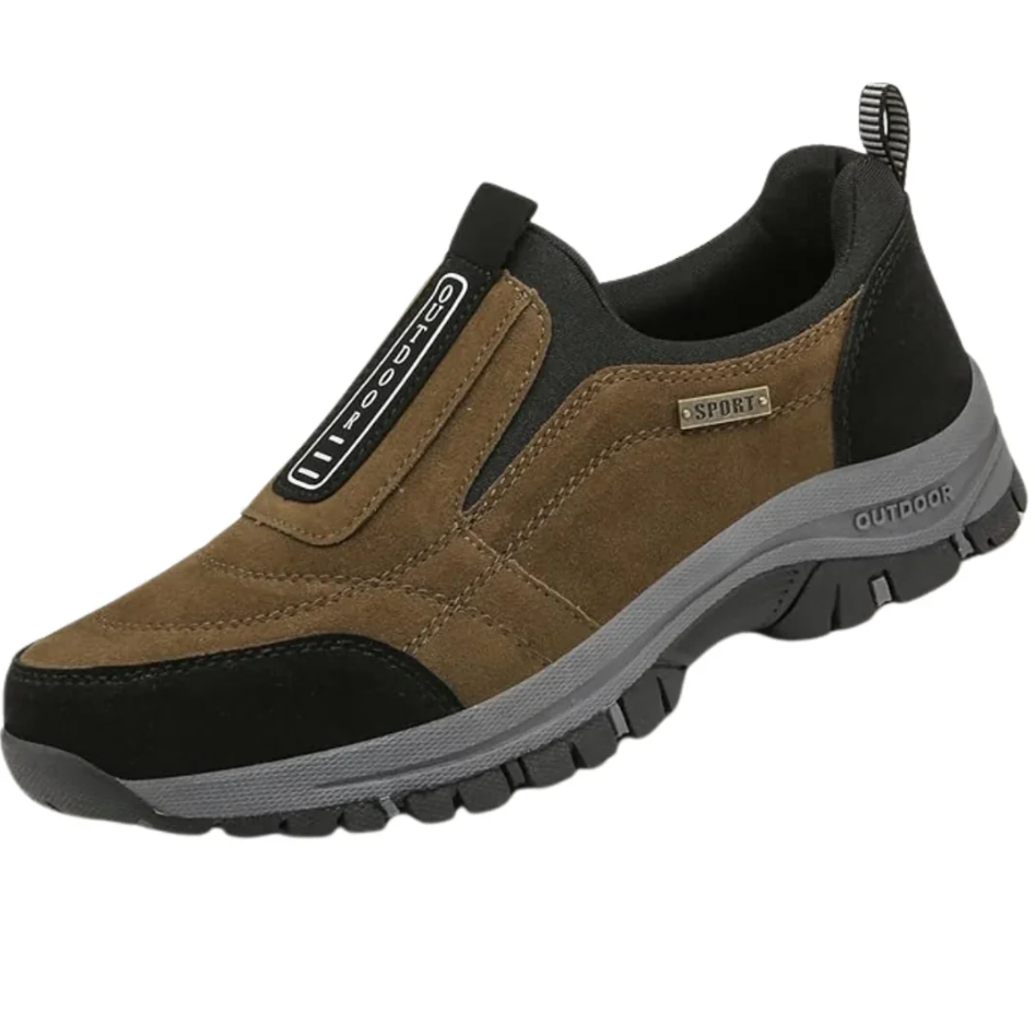 Men's Slip-On Hiking Shoes - Lightweight Sole - Non-Slip Traction